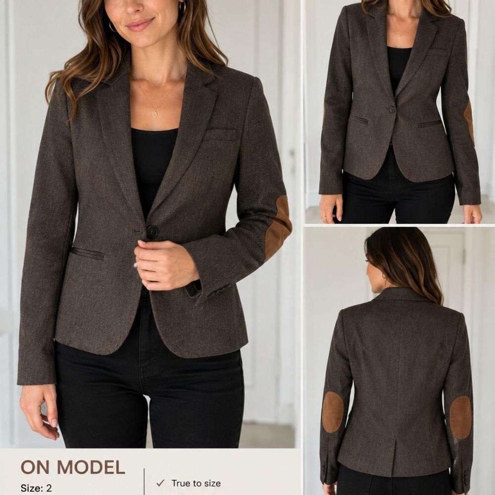 Cremieux Women's Brown and Grey Tailored-jackets